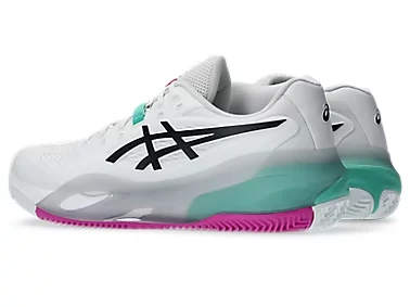 CALZADO ASICS MEN GEL RESOLUTION X CLAY WHITE AURORA GREEN