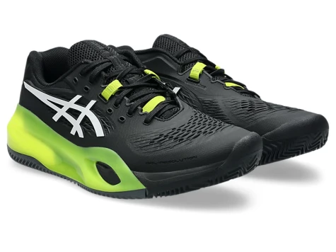 CALZADO ASICS MEN GEL RESOLUTION X CLAY BLACK WHITE